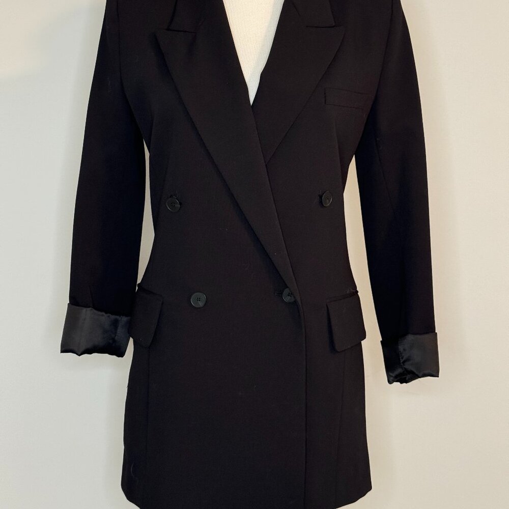 Zara - Oversized Double Breasted Blazer - Black - XS